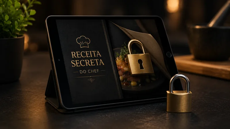 Mockup da receita secreta do Chef